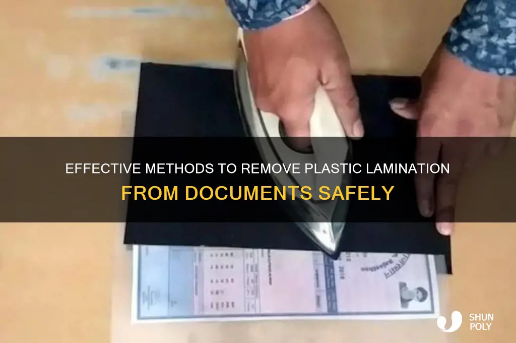 how to remove plastic lamination from documents