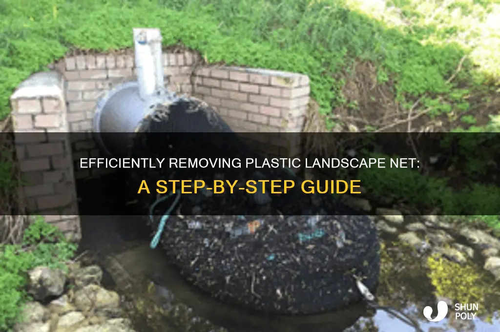 how to remove plastic landscape net