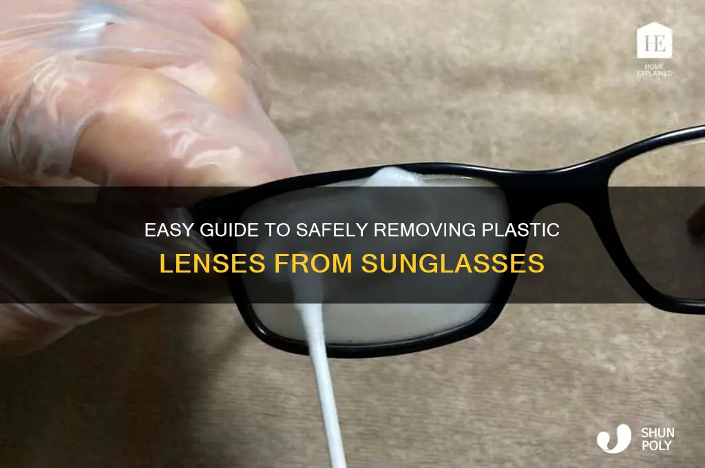 how to remove plastic lenses from sunglasses