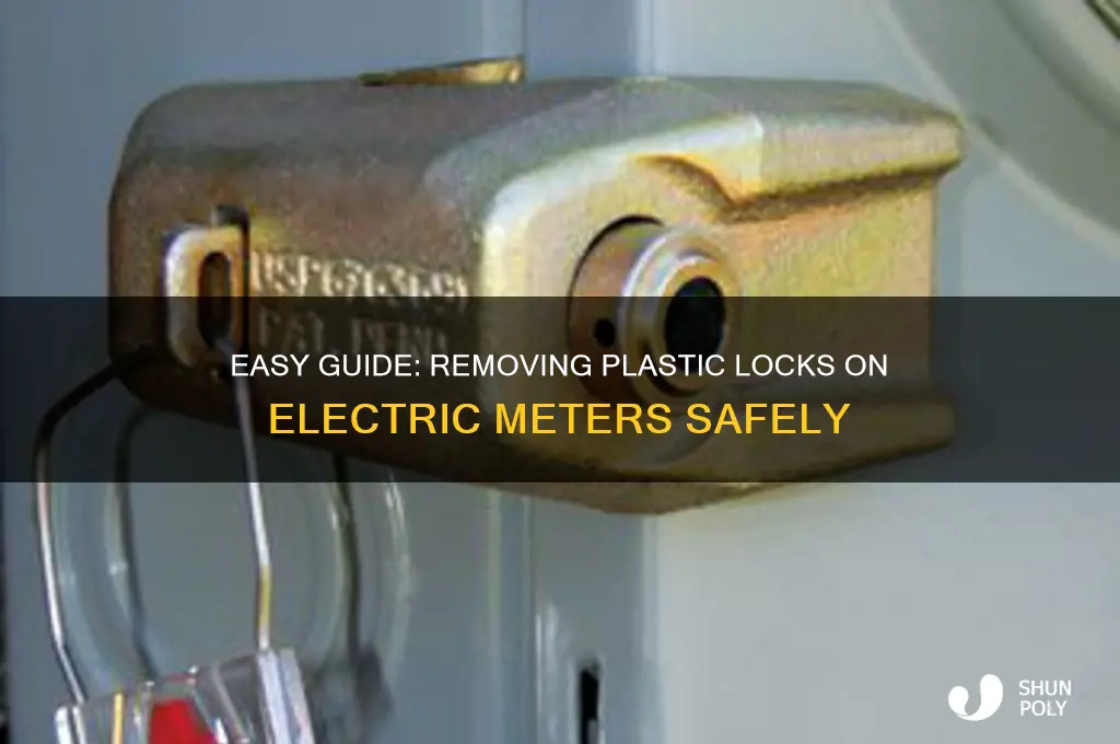 how to remove plastic lock on electric meter