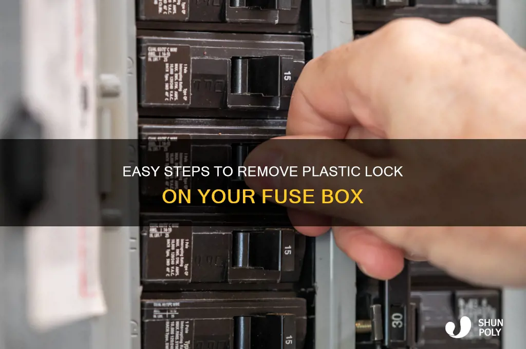 how to remove plastic lock on fuse box