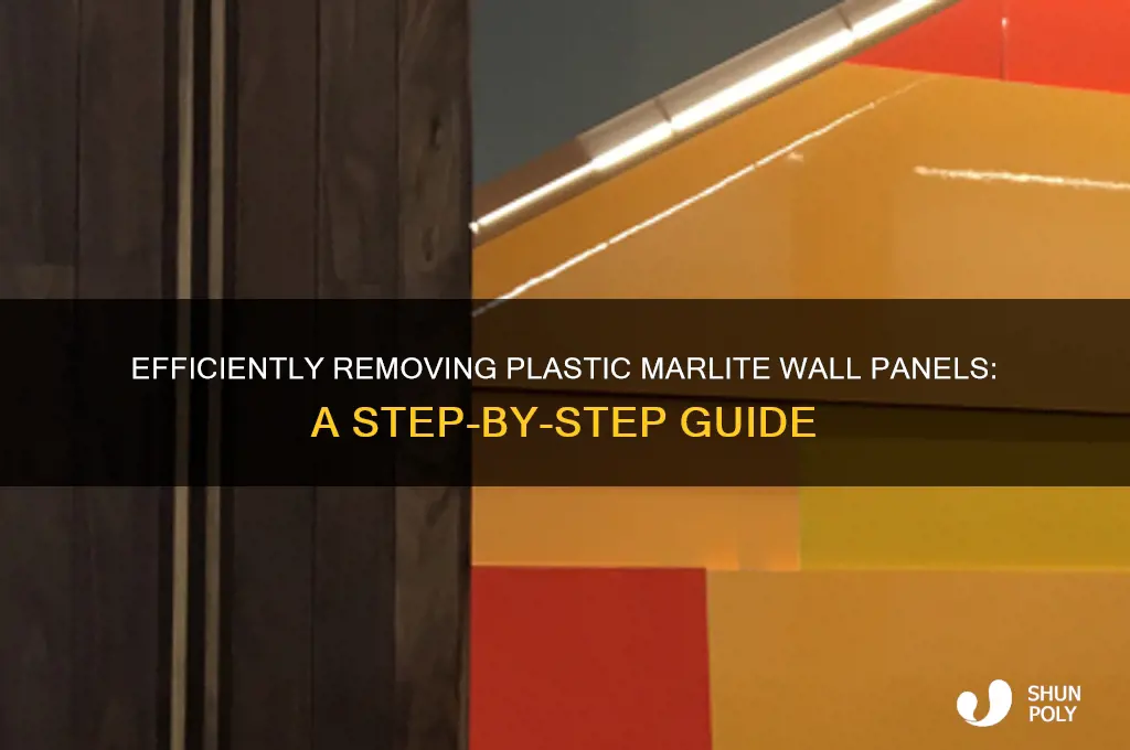 how to remove plastic marlite wall panel
