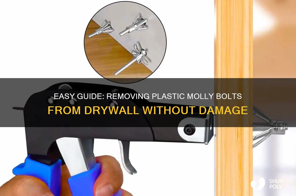 how to remove plastic molly bolts from drywall