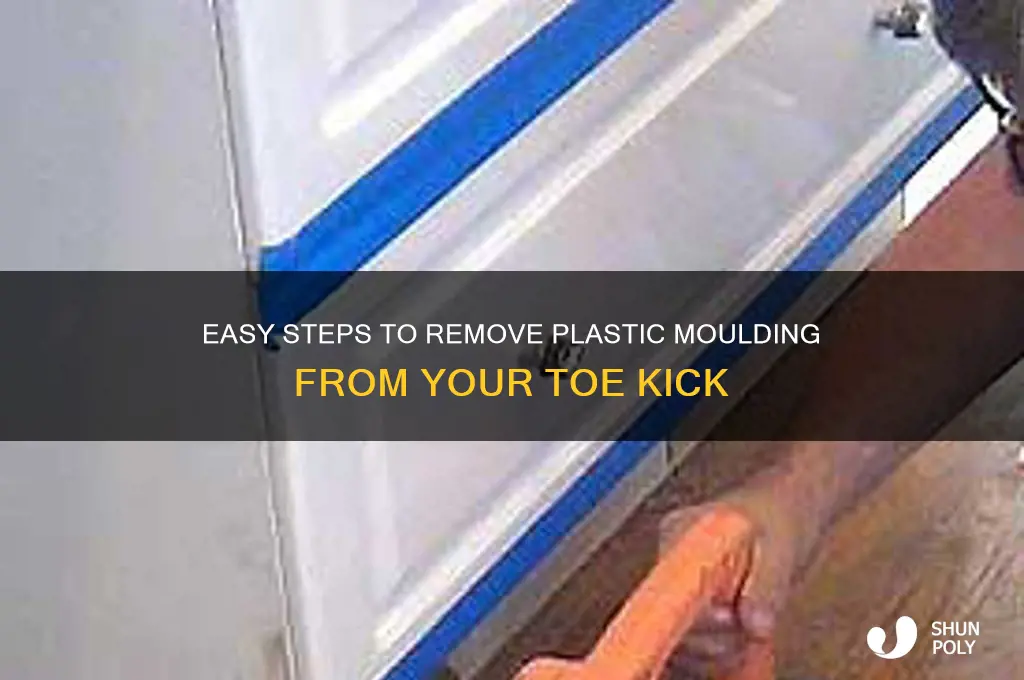how to remove plastic moulding from toe kick