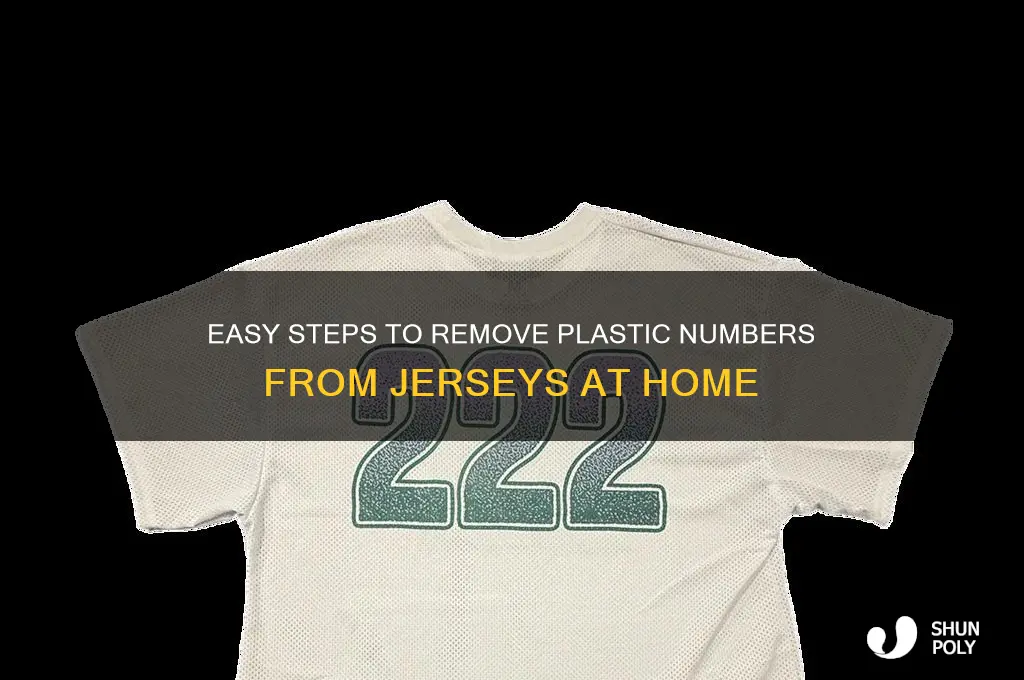 how to remove plastic numbers from jerseys