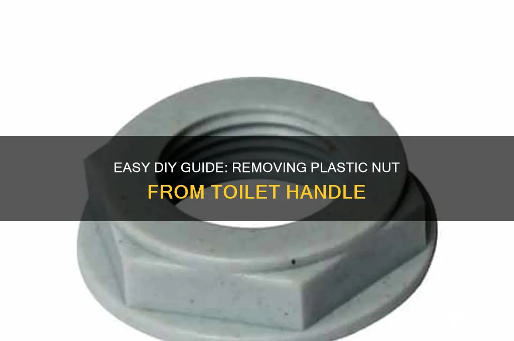 how to remove plastic nut from toilet handle