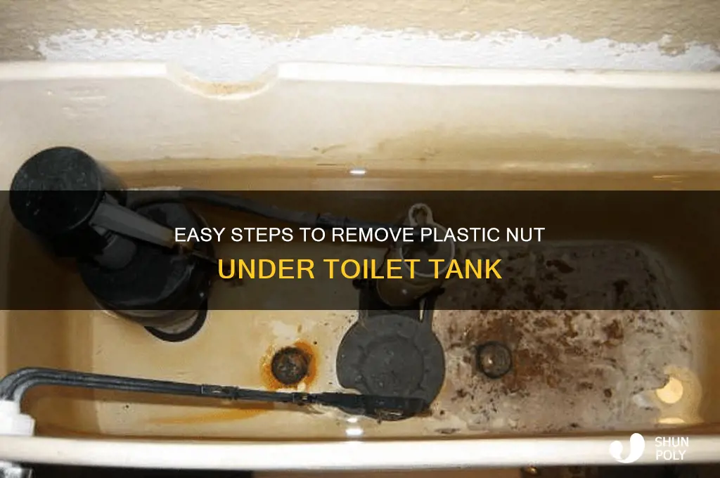 how to remove plastic nut on bottom of toilet tank