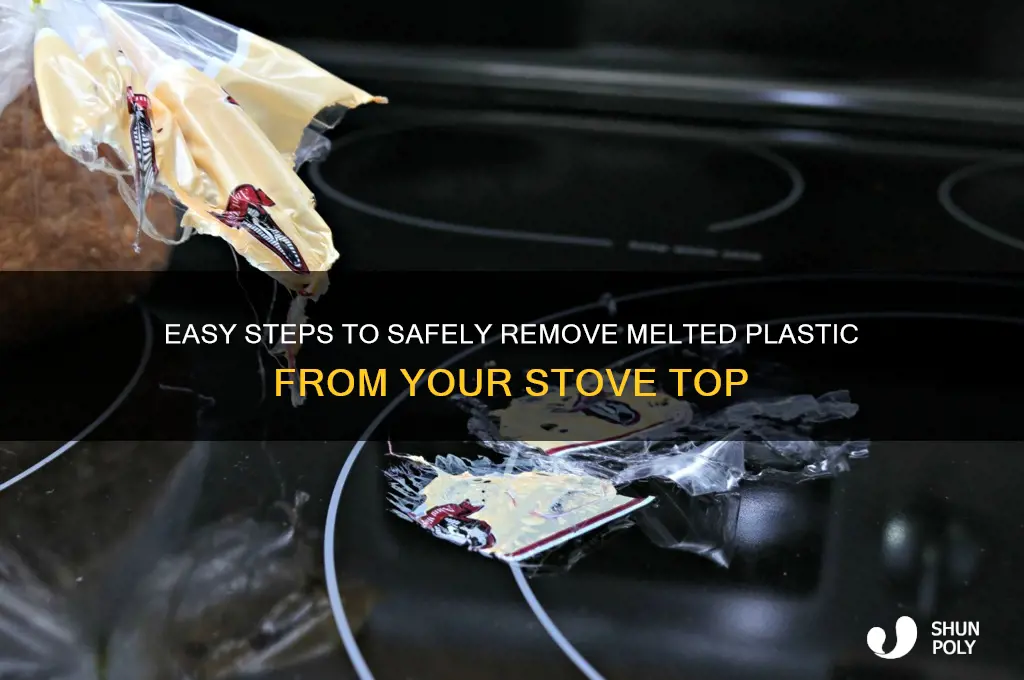 how to remove plastic off stove top