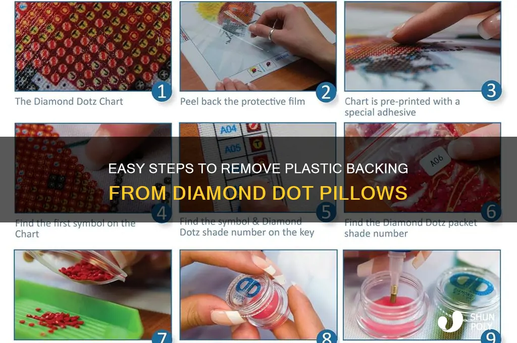 how to remove plastic on diamond dots pillow