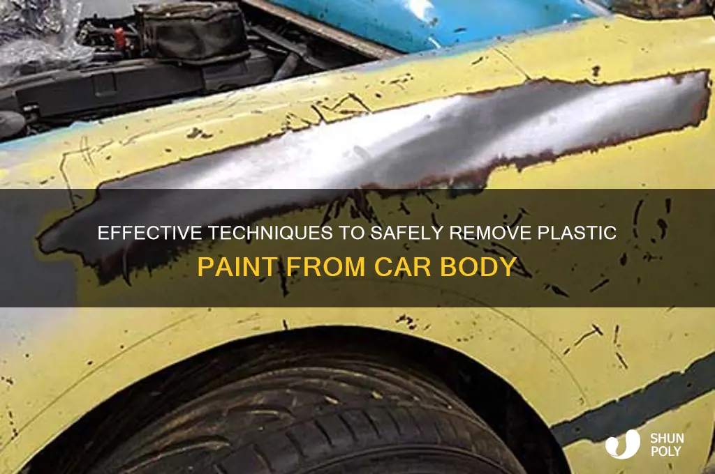 how to remove plastic paint from car body