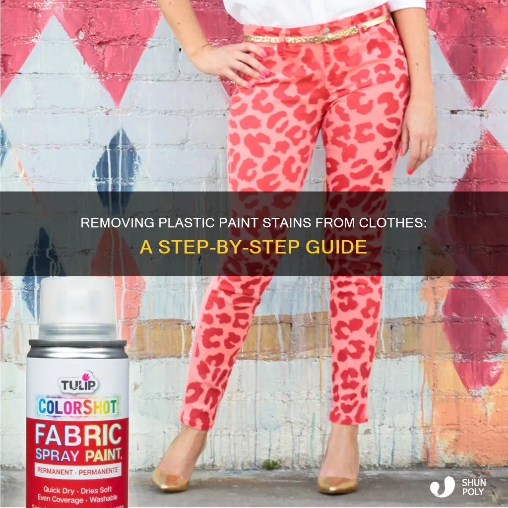 how to remove plastic paint from clothes