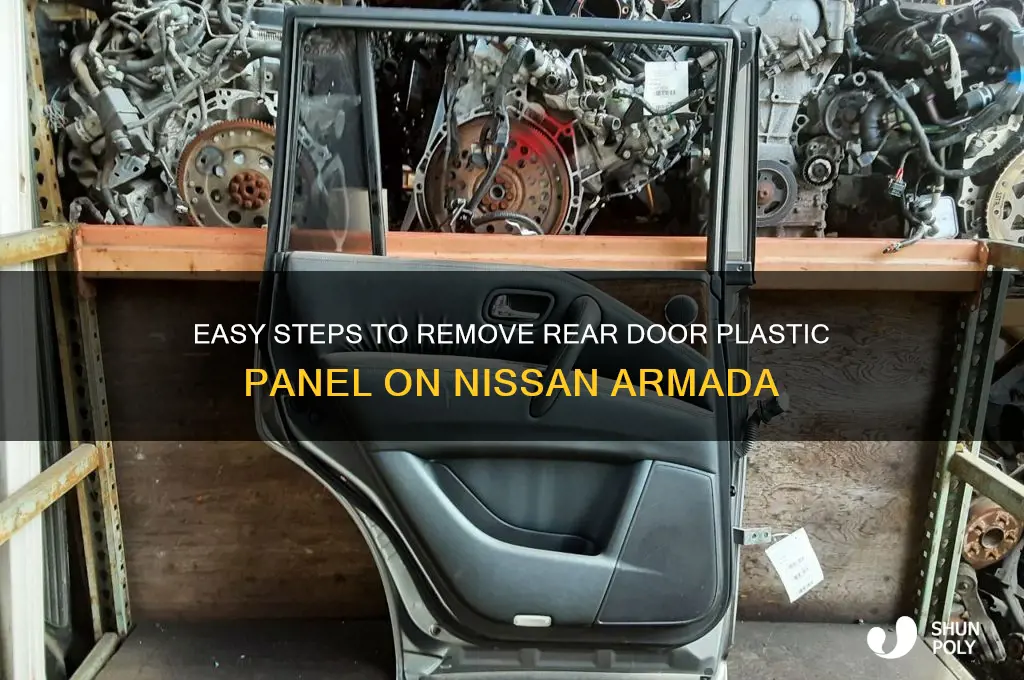 how to remove plastic panel from rear door nissan armada
