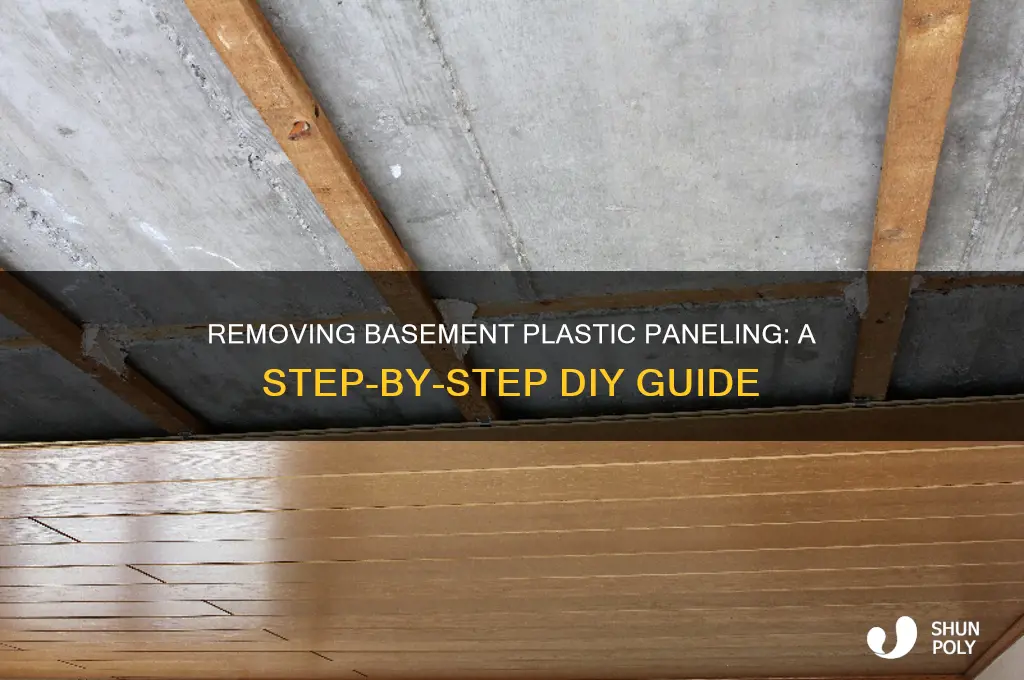 how to remove plastic paneling from basement walls