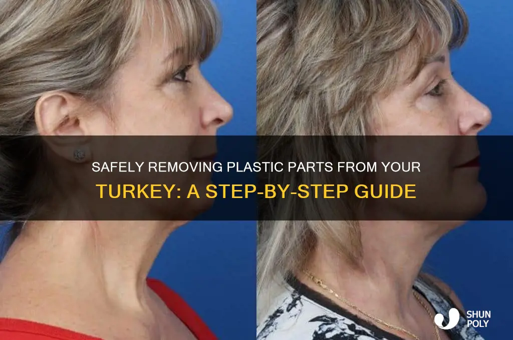 how to remove plastic part from turkey