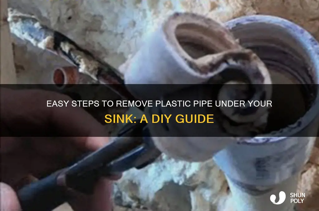 how to remove plastic pipe under sink