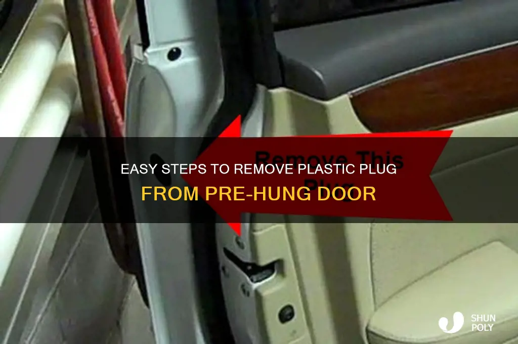 how to remove plastic plug from pre-hung door