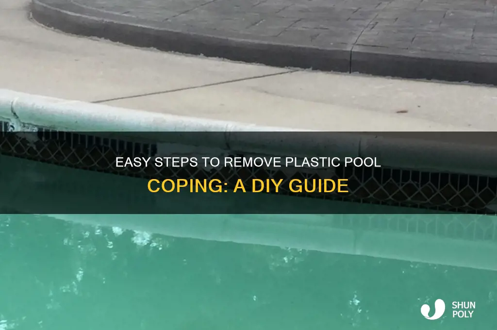 how to remove plastic pool coping
