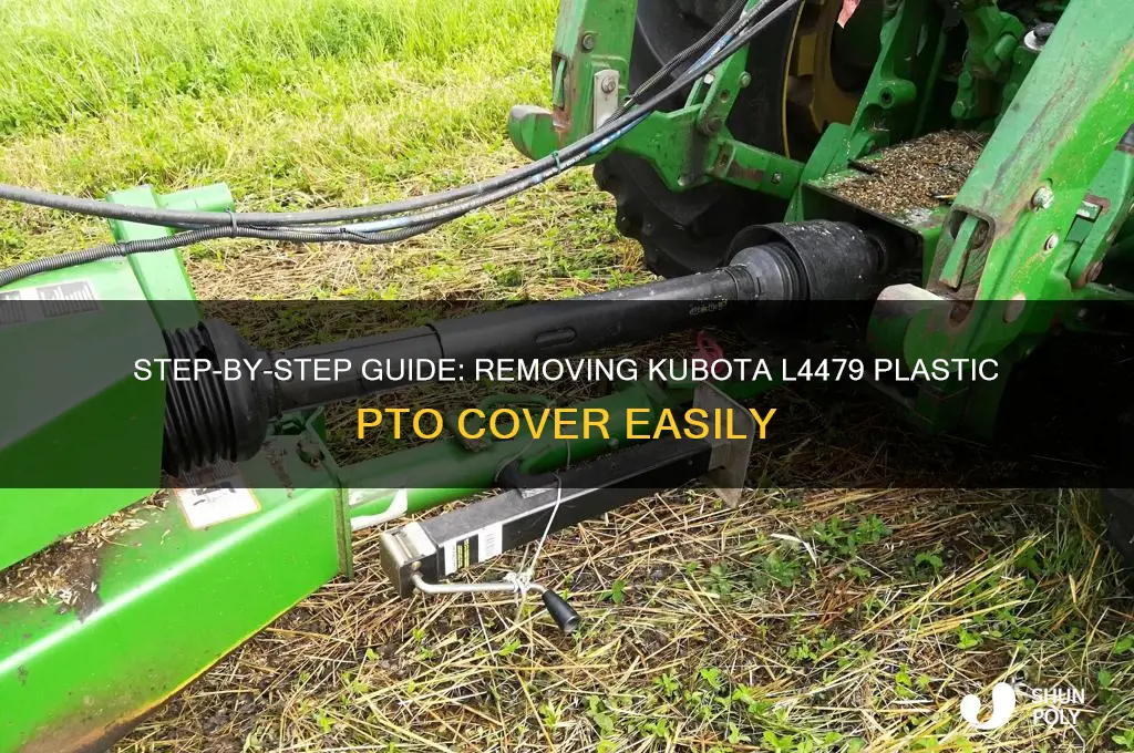 how to remove plastic pto cover on kubota l4479