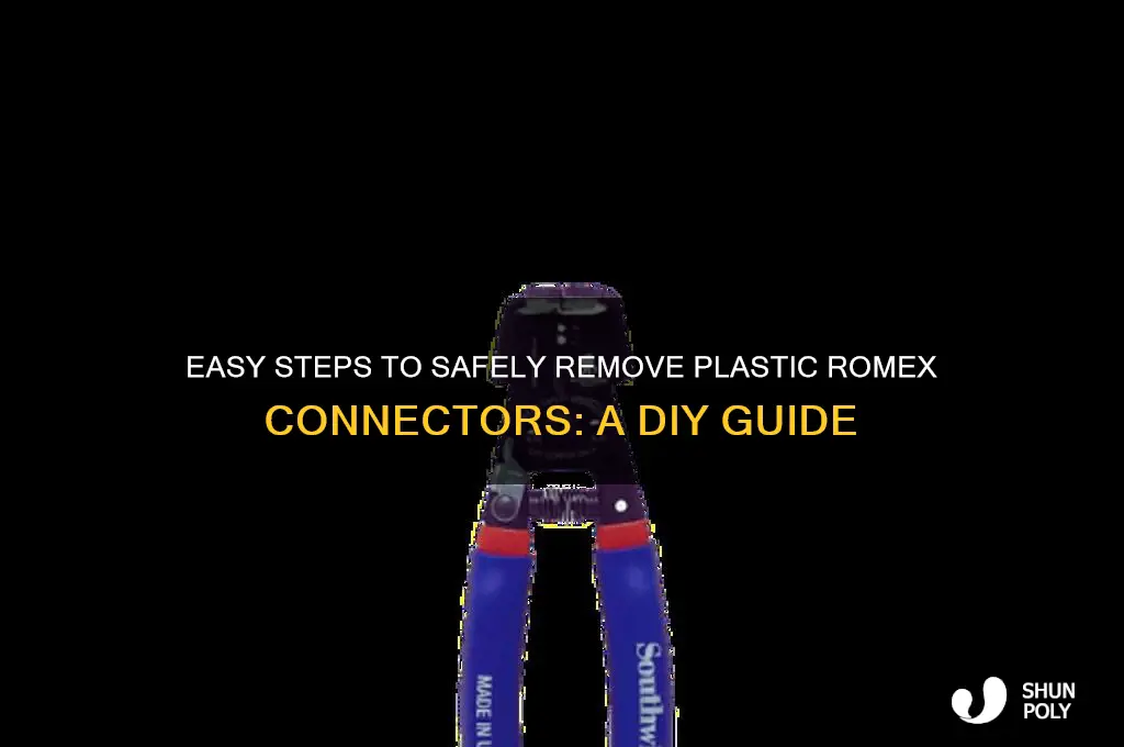 how to remove plastic romex connector