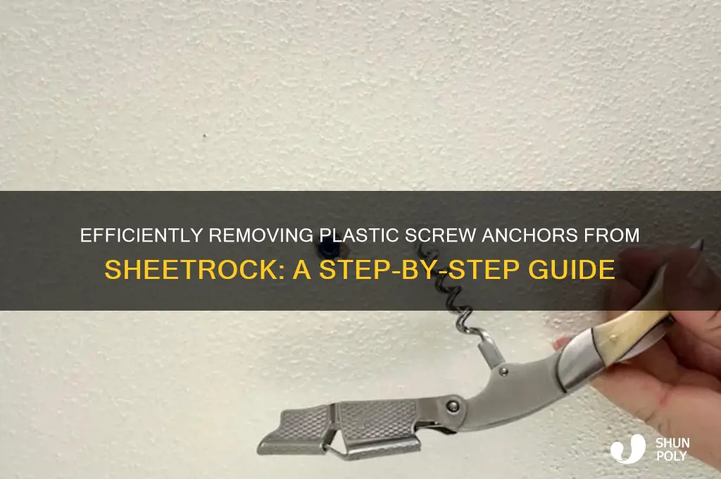 how to remove plastic screw anchors from sheetrock