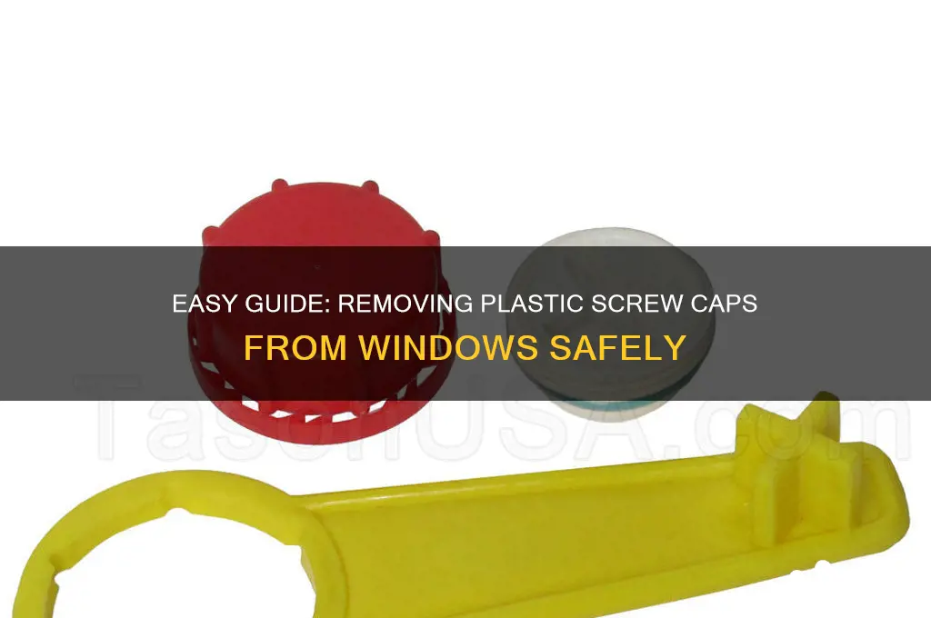how to remove plastic screw caps from window