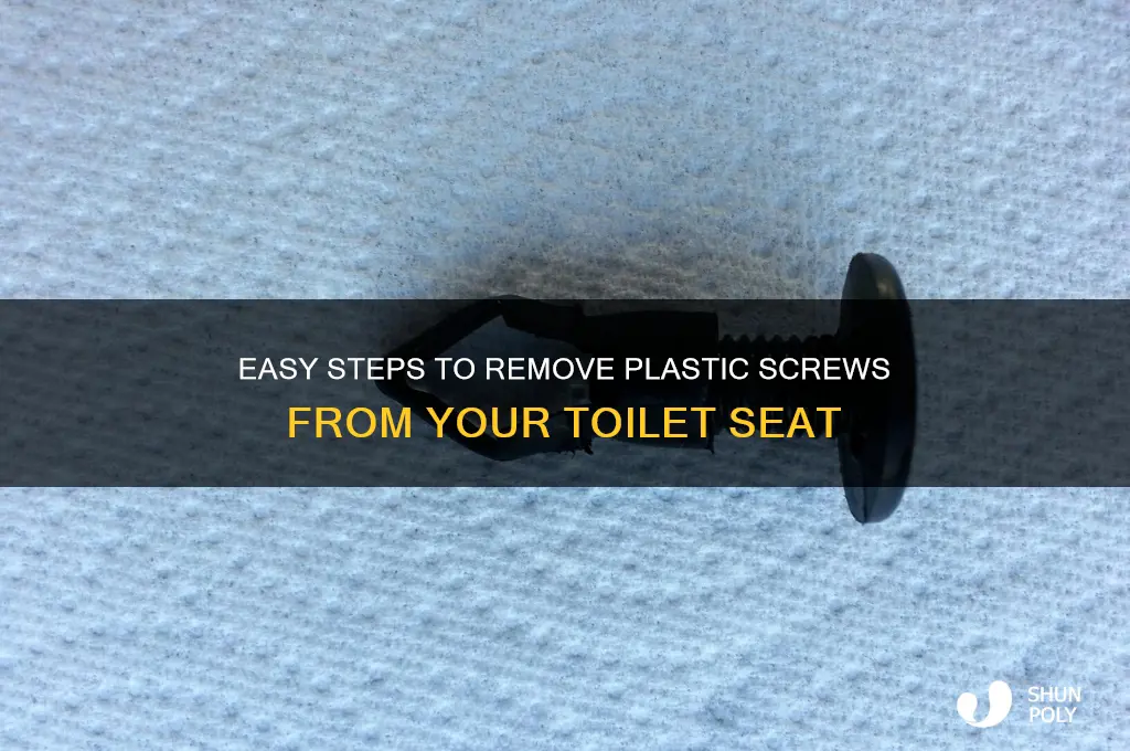how to remove plastic screw from toilet seat