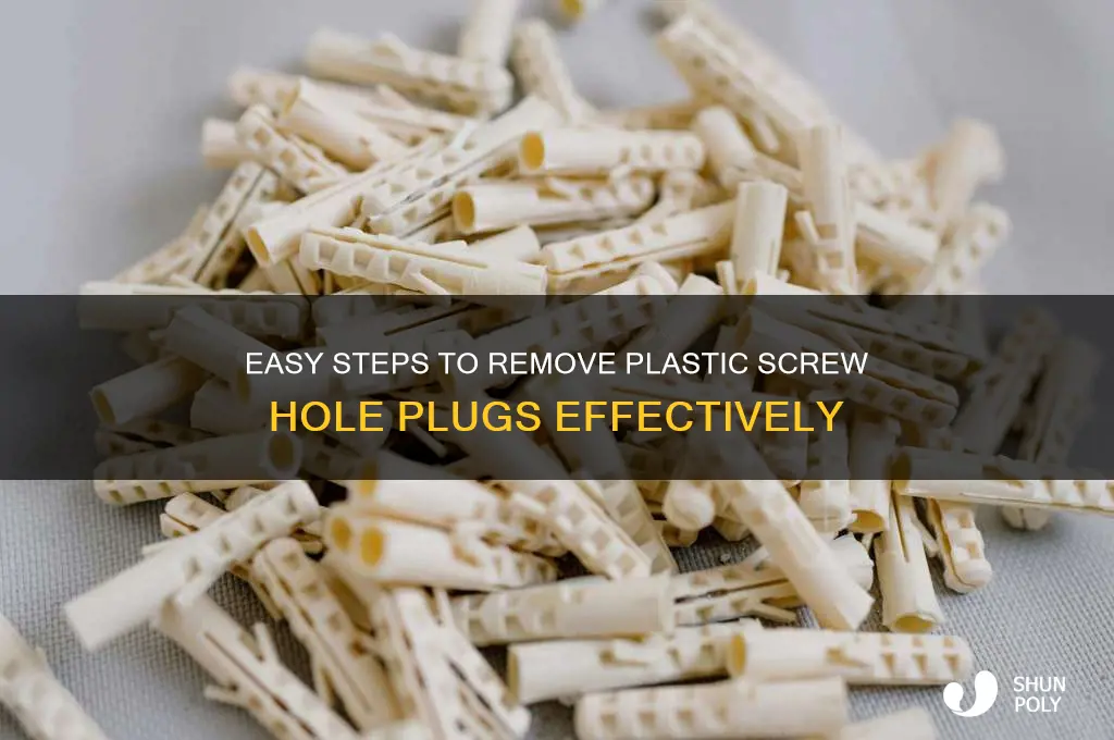 how to remove plastic screw hole plugs
