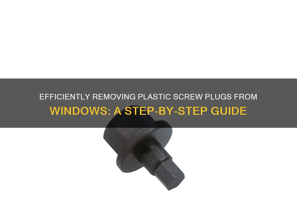 how to remove plastic screw pluds from window