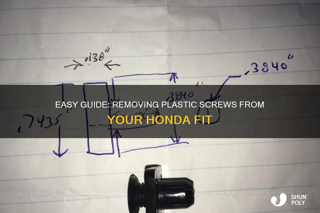 how to remove plastic screws from honda fit