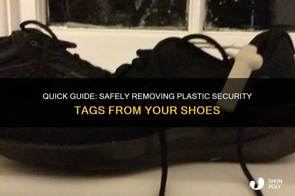 how to remove plastic security tag from shoes