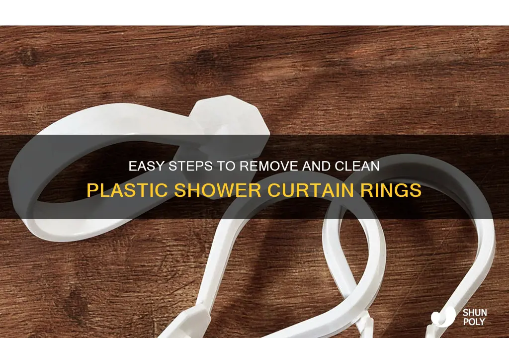 how to remove plastic shower curtain rings