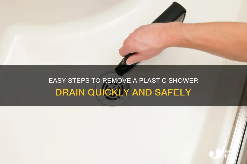 how to remove plastic shower drain