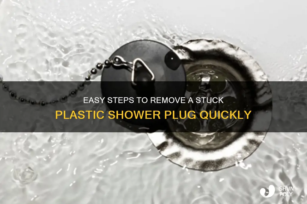 how to remove plastic shower plug
