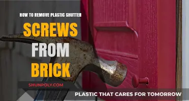 Efficiently Removing Plastic Shutter Screws from Brick: A Step-by-Step Guide