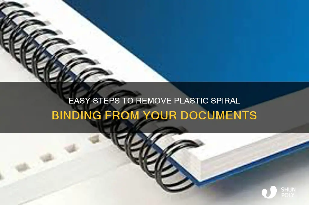 how to remove plastic spiral binding