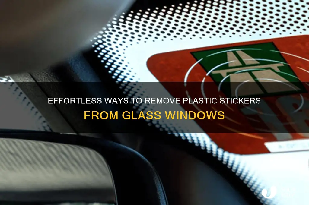 how to remove plastic stickers from glass windows