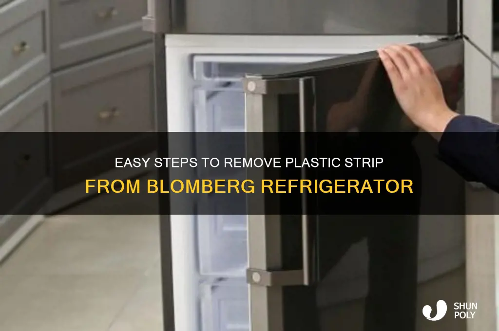 how to remove plastic strip blomberg refrigerator