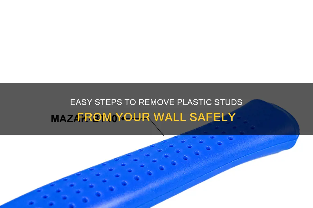 how to remove plastic studs from wall