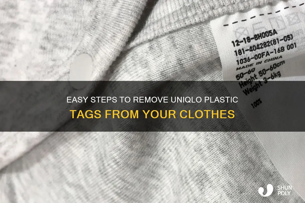 how to remove plastic tag from clothes uniclo