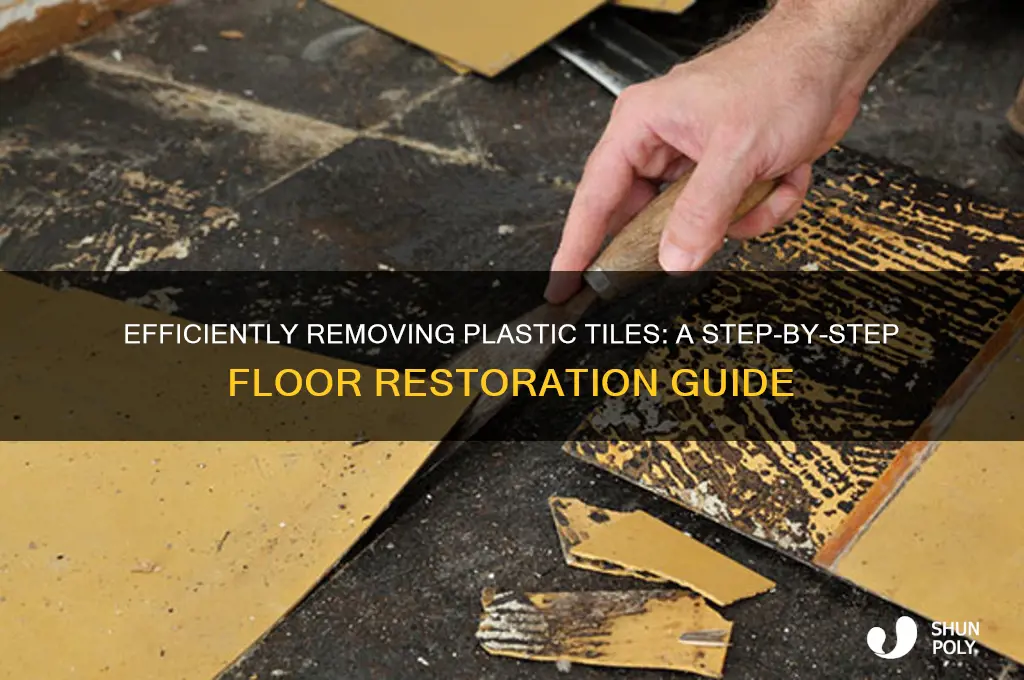 how to remove plastic tiles from floor