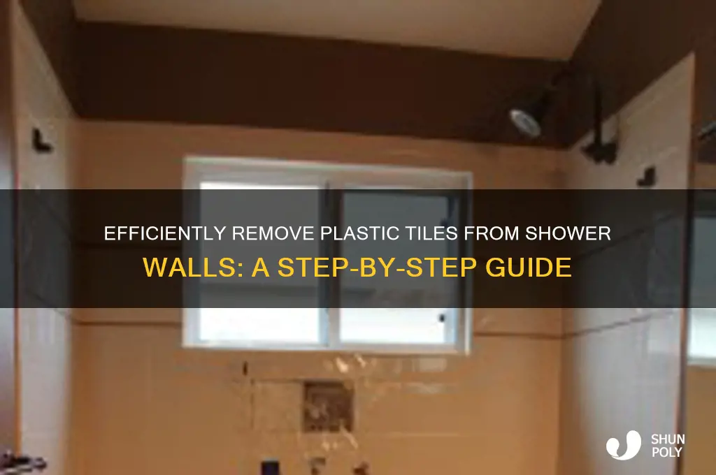 how to remove plastic tiles from shower walls
