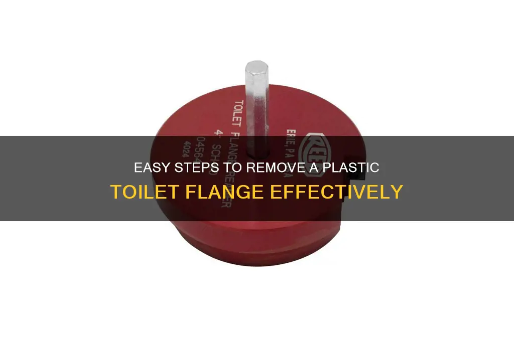 how to remove plastic toilet flange