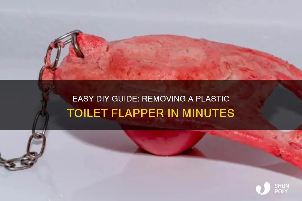 how to remove plastic toilet flapper