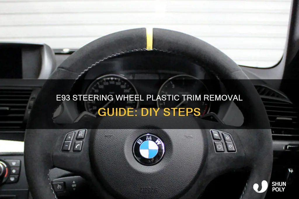 how to remove plastic trim on e93 steering wheel