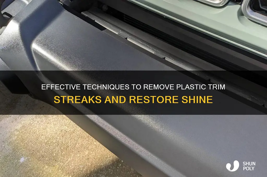 how to remove plastic trim streaks