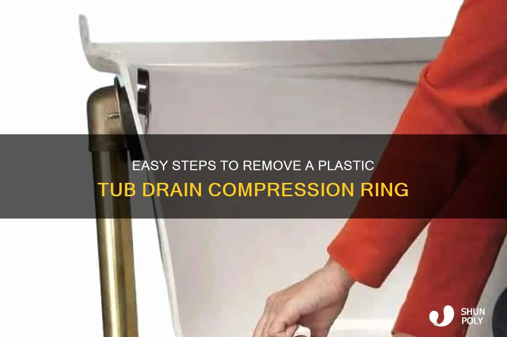 how to remove plastic tub dpout compression ring