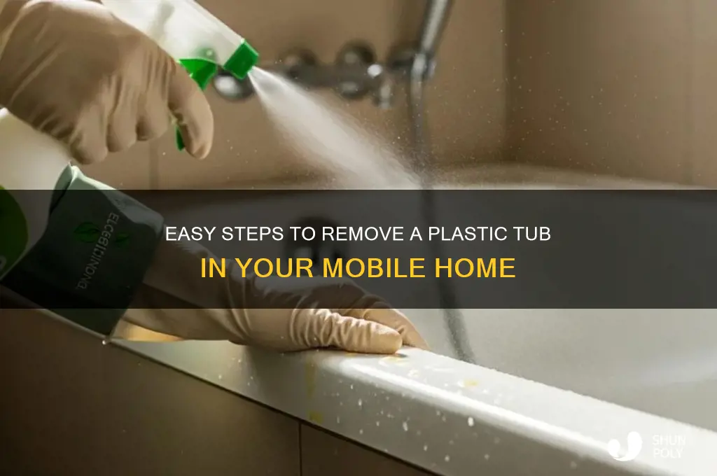 how to remove plastic tub from mobile home