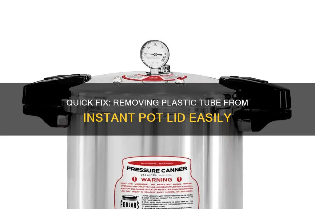 how to remove plastic tube in instant pot lid