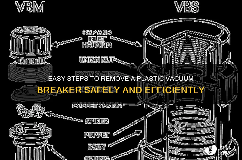 how to remove plastic vacuum breaker