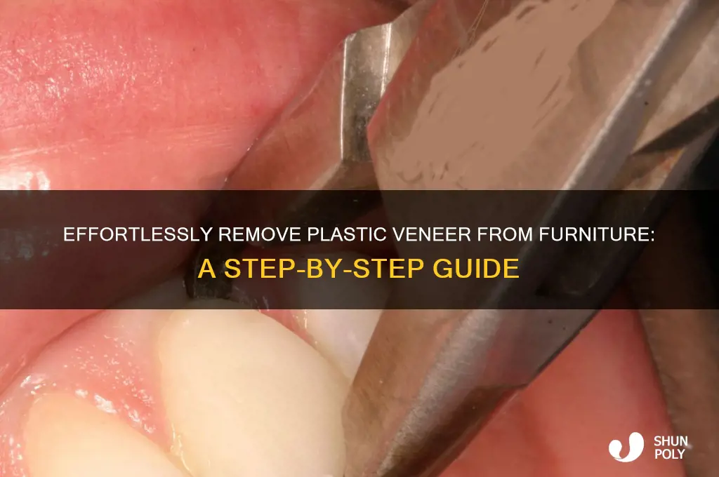 how to remove plastic veneer from furniture